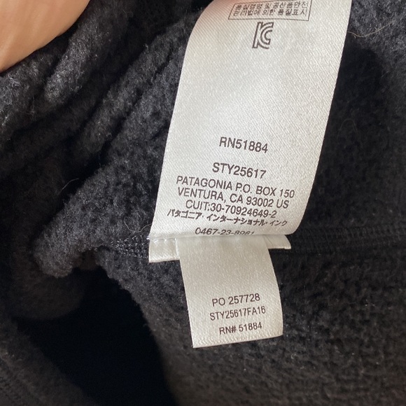 Patagonia Better Sweater Quarter 1/4 Zip Black Small- excellent condition - Picture 10 of 10